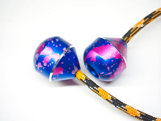 Begleri Fidget Beads - Worry Fidget Beads Spin & Bump - Made of Aluminum Alloy - Creates a Bit of Magic for You (UFO-Purple&Blue)