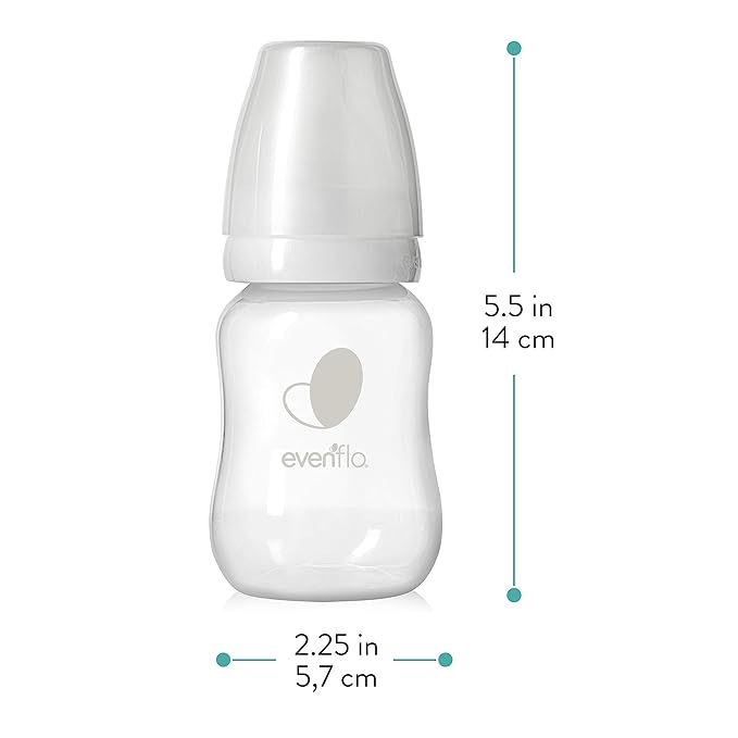 Evenflo Feeding Premium Proflo Venting Balance Plus Standard Neck Baby, Newborn and Infant Bottles - Developed by Pediatric Feeding Specialists - 4 Ounce (Pack of 6)