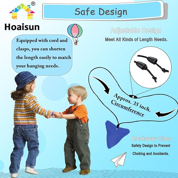 Chew Necklaces for Sensory Kids, 6 PCS Sensory Chew Necklaces for Boys Girls with ADHD, SPD, Autism, Chewing Needs, Silicone Chewy Necklaces Chew Toys for Adults Used for Reliving Anxiety and Stress