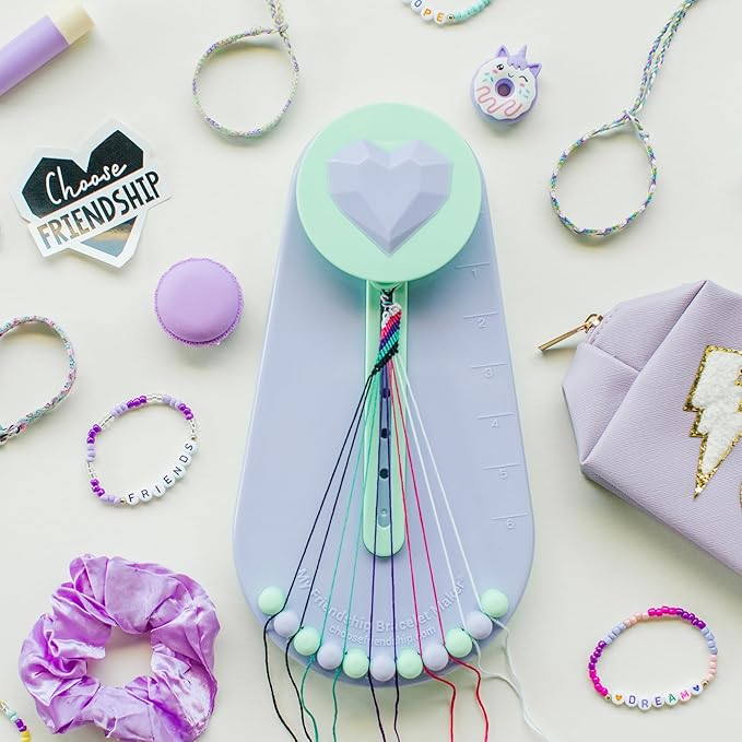 Choose Friendship Bracelet Making Kit – DIY Craft Loom for Kids Ages 8+, New & Improved Design, Includes 20 Threads, Makes 8 Bracelets, Green “Lime Rickey”