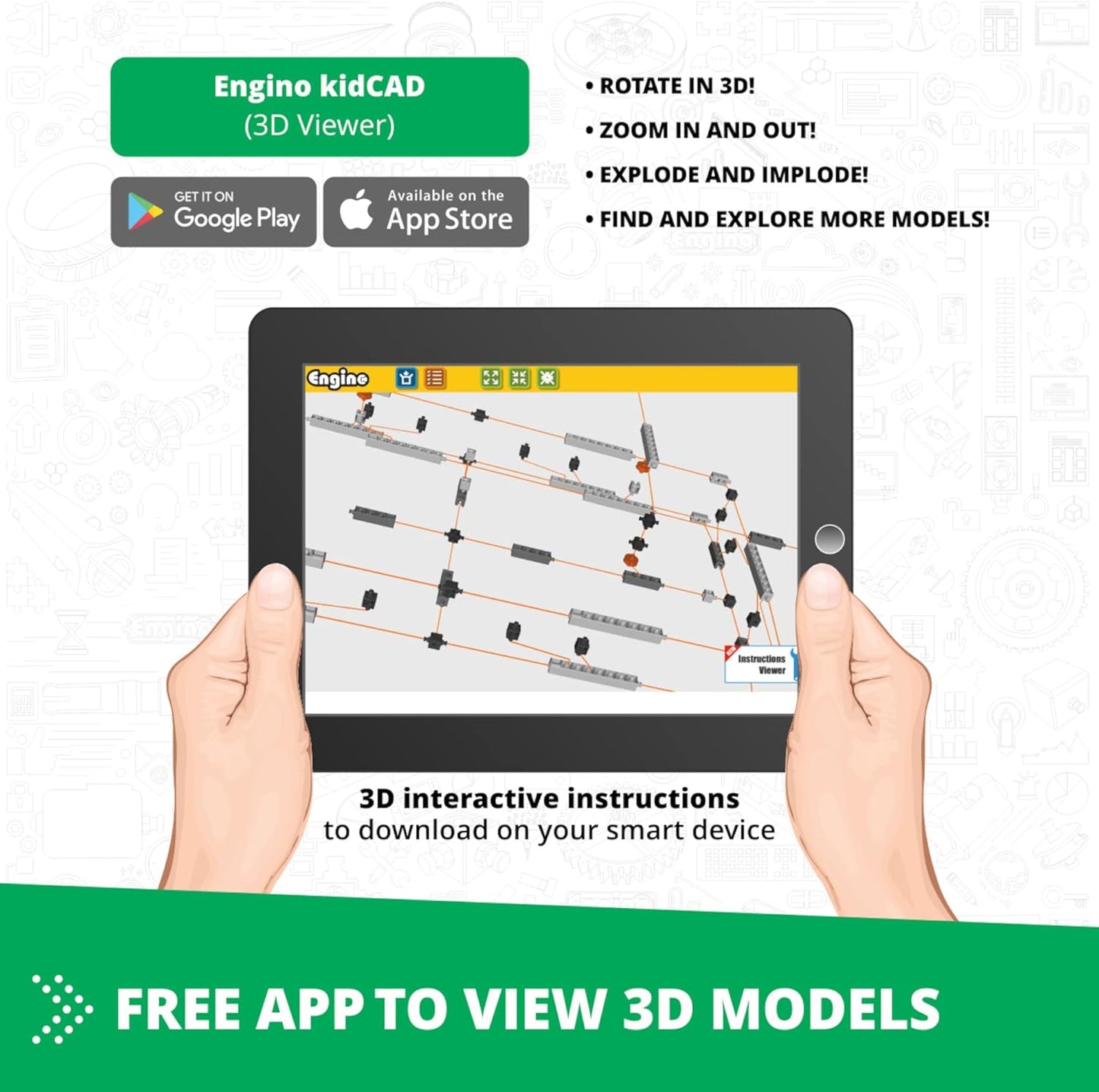 Engino- STEM Toys, Mechanics Gears & Worm Drives, BuildingToys for Kids 9+, Engineering Kit, Educational Set, Gifts for Boys & Girls, STEM Projects, Fun Activities for Kids (12 Model Options)