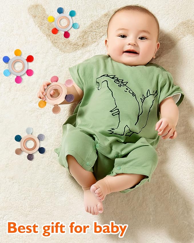 akolik Baby Teething Toys, Teething Relief Toy, BPA Free Baby Chew Toys Infant Toys Newborn Accessories, Teethers for Babies 0-3-6-9-12 Months Old Boys Girls