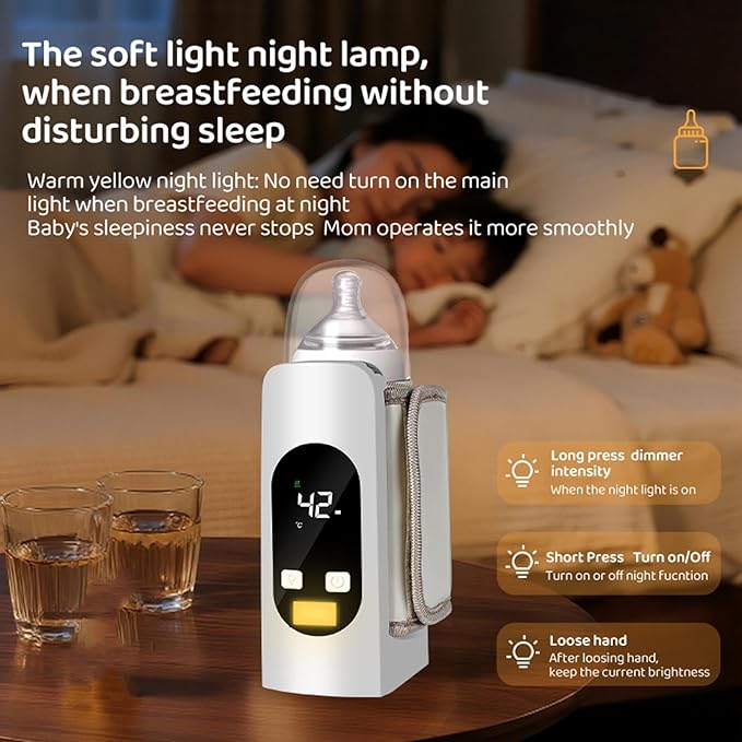 Marhynchus Portable Baby Bottle Warmer Travel Electric Bottle Warmer for Outings Car Feeding Food Heating