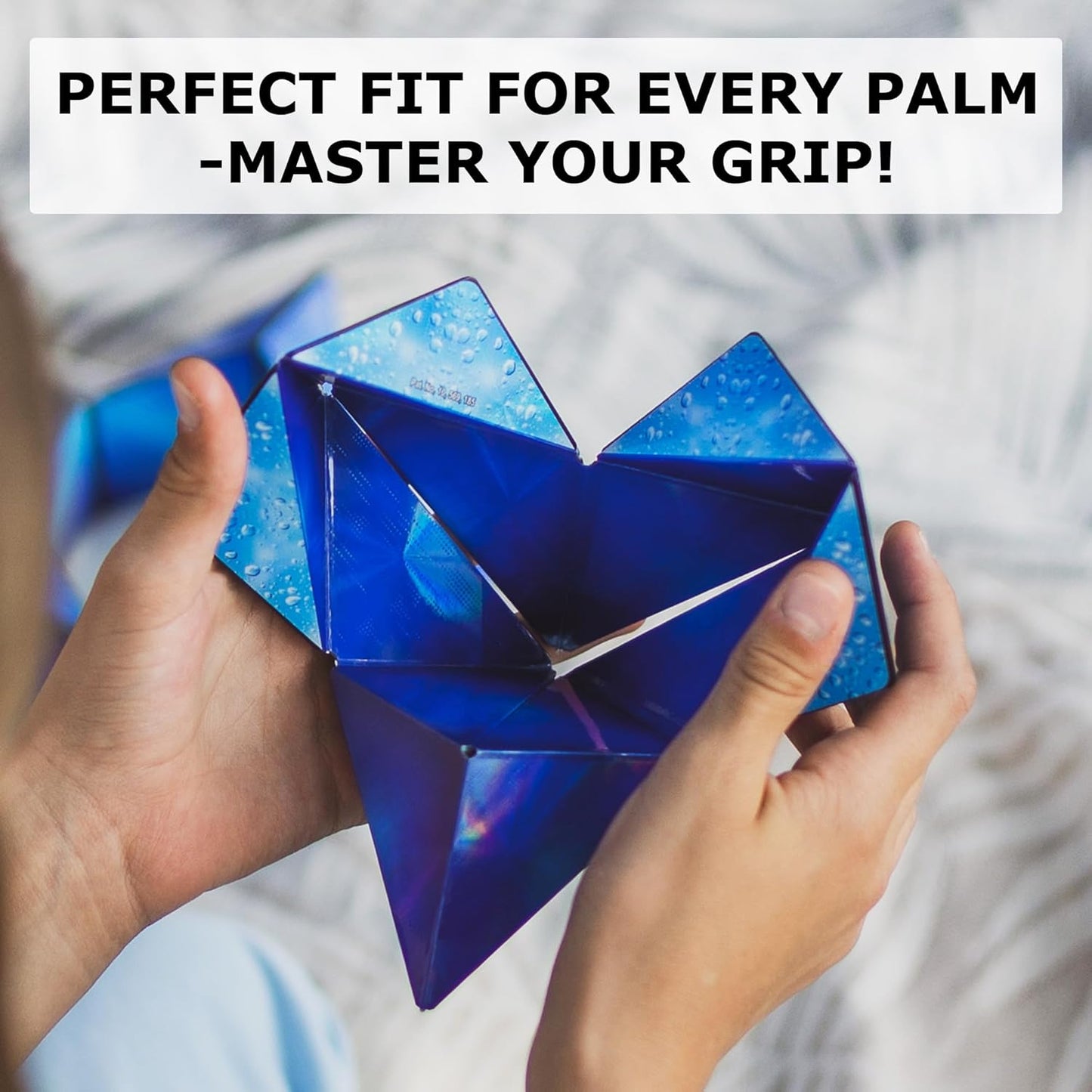 SHASHIBO Shape Shifting Box - Award-Winning, Patented Fidget Cube w/ 36 Rare Earth Magnets - Transforms Into Over 70 Shapes, Download Fun in Motion Toys Mobile App (Holographic - Vapor)