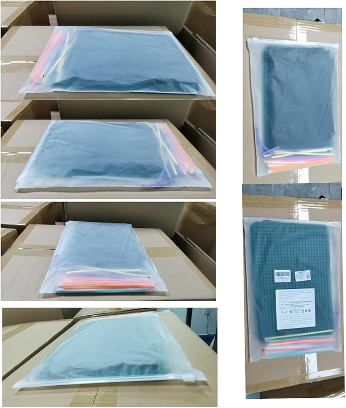 Extra Large Sensory Activity Board, 11.6"*7.87" Upgraded Double Sided Silicone Fidget Toy for Calming, Stress, Anxiety, ADHD & Autism, Sensory Toys for Kids 3+ & Adults with Travel Bag & 40 Strings