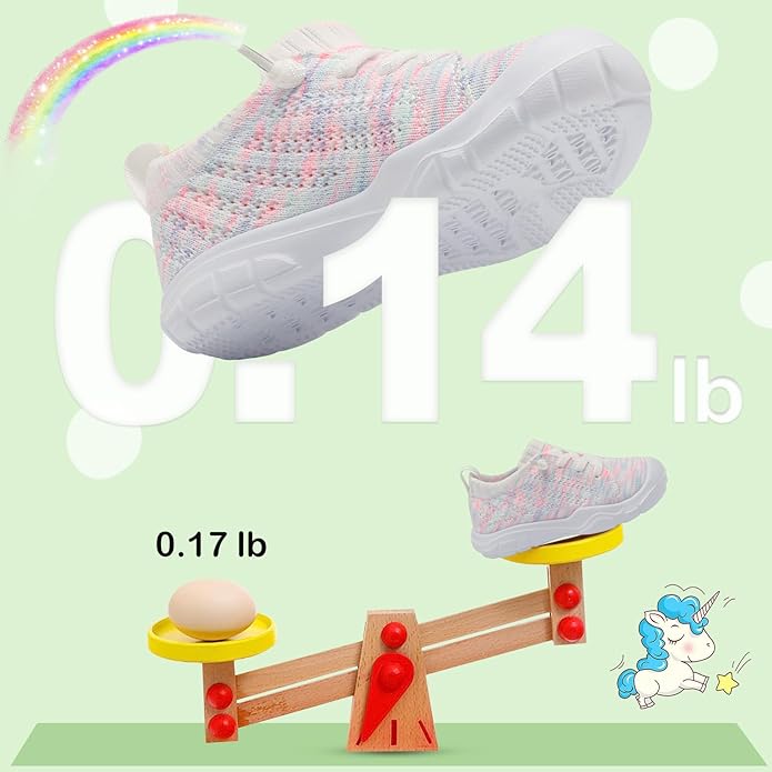 JIASUQI Toddler Shoes for Boys Girls Slip on Sneakers Wide Toe Walking Shoes Toddler Sock Shoes