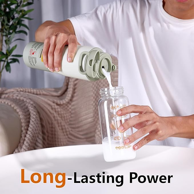 Portable Bottle Warmer for Travel – 15oz 316 Stainless Steel, 16000mAh Battery, Fast Heating & Precise Temp Control, Car Cup Fit, Long Battery Life, Perfect for Outdoor or On-The-Go Moms