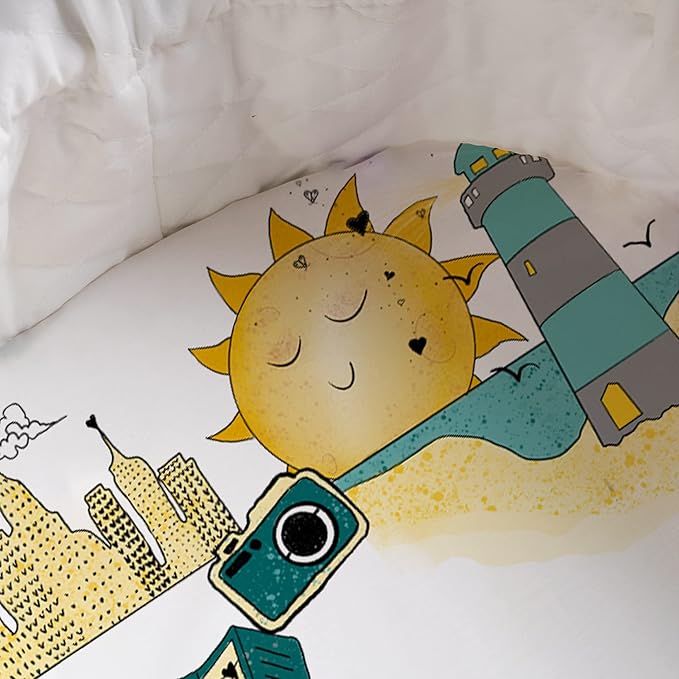 JumpOff Jo - Hypoallergenic Fitted Bassinet Sheet for Baby Boys & Girls - Rectangular, Hourglass & Oval Crib Compatible, Soft, Breathable, Machine Washable - Travel Road Trip