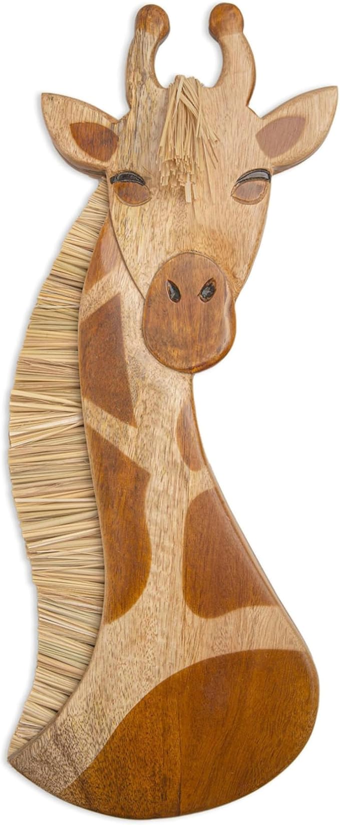 Crane Baby Handmade Wooden Safari Wall Decor, Wood Animal Wall Art for Nursery and Gender Neutral Safari Room Decor, Giraffe, 21" x 8"