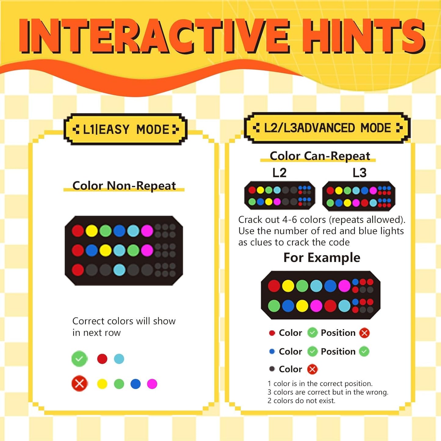 Crack The Code-Handheld Game Electronic Mastermind,Super Decoder with Clamp, 1-8 Players 10000+ Code-Breaking Puzzle Game for Kids and Adults，Birthday Gift for Boys and Girls,Travel toy for Road Trip