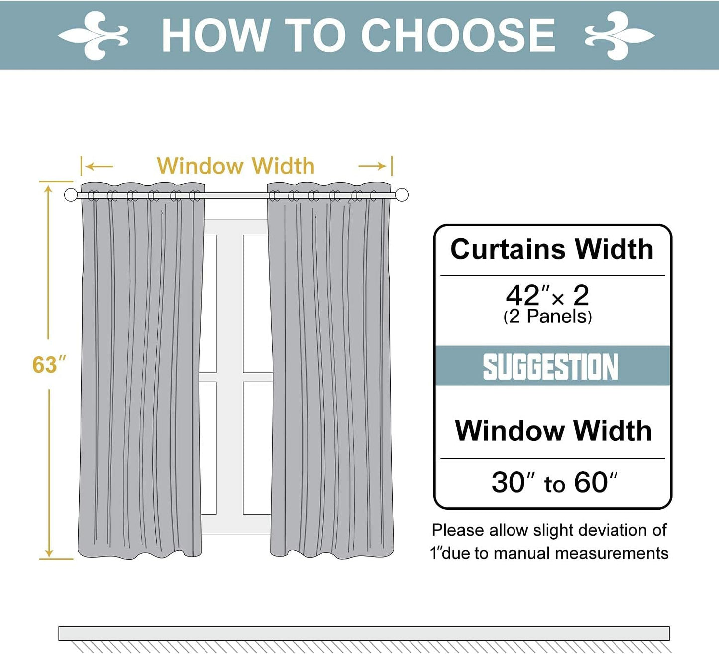 ChrisDowa Grommet Room Darkening Curtains for Bedroom and Living Room - 2 Panels Set Thermal Insulated Blackout Curtains (Greyish White, 42W x 63L)
