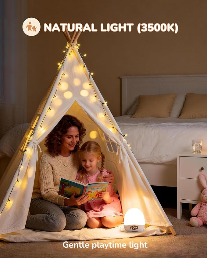 Portable Night Light for Kids Babies,Egg Light for Nursery for Breastfeeding,Dimmable Baby Night Light with Timer & RGB,Safe & Harmless,Protects Baby’s Eyes for Night Feeding