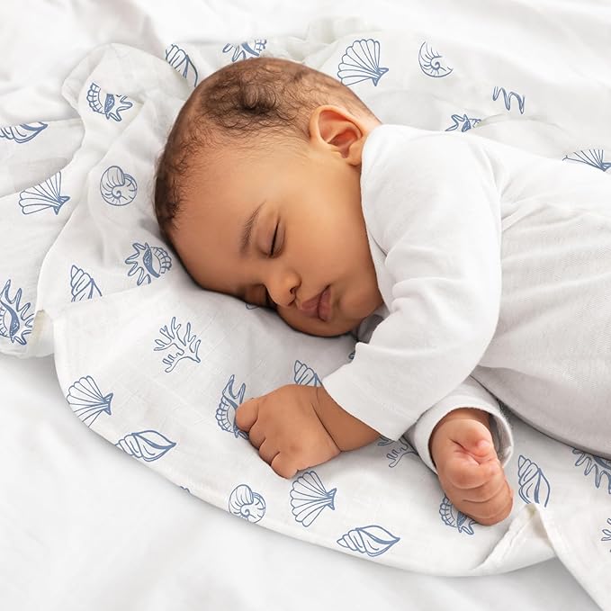 Muslin Baby Burp Cloths, Large 27 x 27 Inches Burping Cloths for Newborn Girls Boys, 6 Pack Baby Burp Rags Towel and Washcloths for Infant (Elegant Colors)