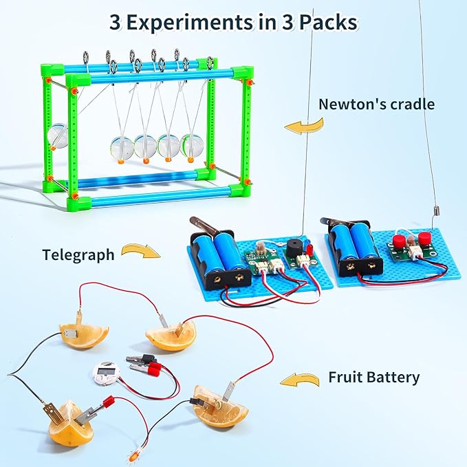 4 Set STEM Science Kits for Kids Age 8-12, 7-in-1 Science Experiments Crafts Projects Electric Motor Building Kit 8-10 9-12, STEM Toys for 6 7 8 9 10 11 13 Year Old Boys Girls Classroom Activity Gift