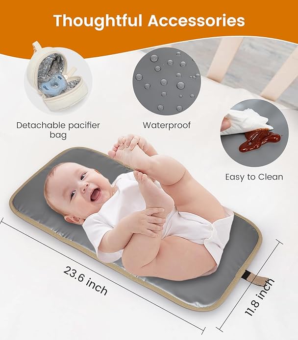 LOVEVOOK Diaper Bag Tote Large Baby Bag for Mom Hostipal and Travel Diaper Tote for Baby Boy with Pacifier Case Changing Pad