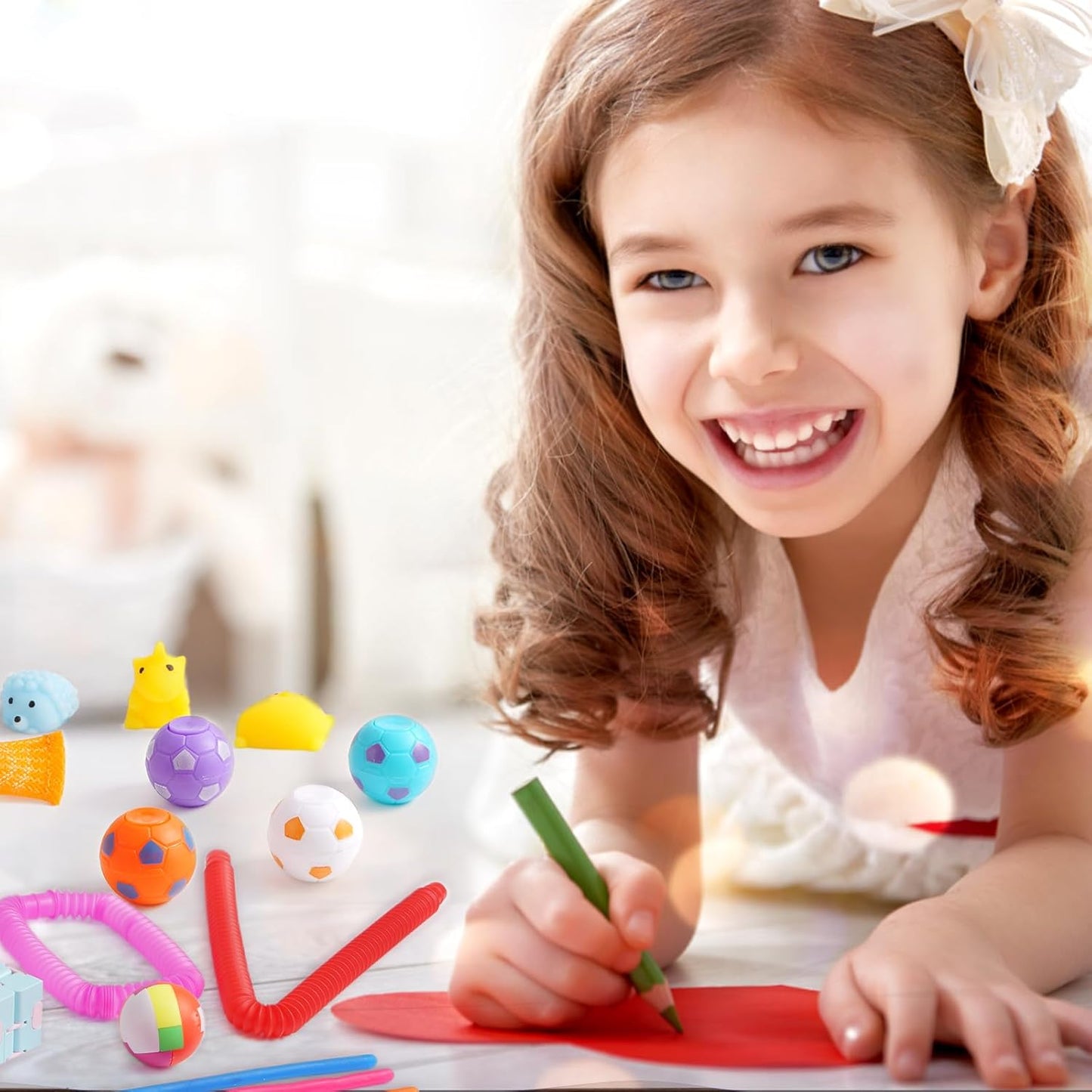 30Pcs Fidget Toys Pack Kids Sensory Party Favors Fidgets for Kids Classroom Treasure Box Toys Prizes Stocking Stuffers Goodie Bag Pinata Filler Autism Autistic ADHD Stress Relief Anxiety Toys