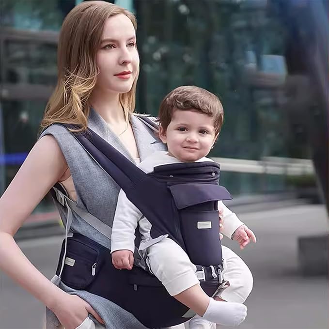 Baby Carrier Newborn to Toddler Baby Carriers with Seat Infant Baby Holder Backpack Baby Carriers Front and Back for Carrying and Hiking (Dark Blue)