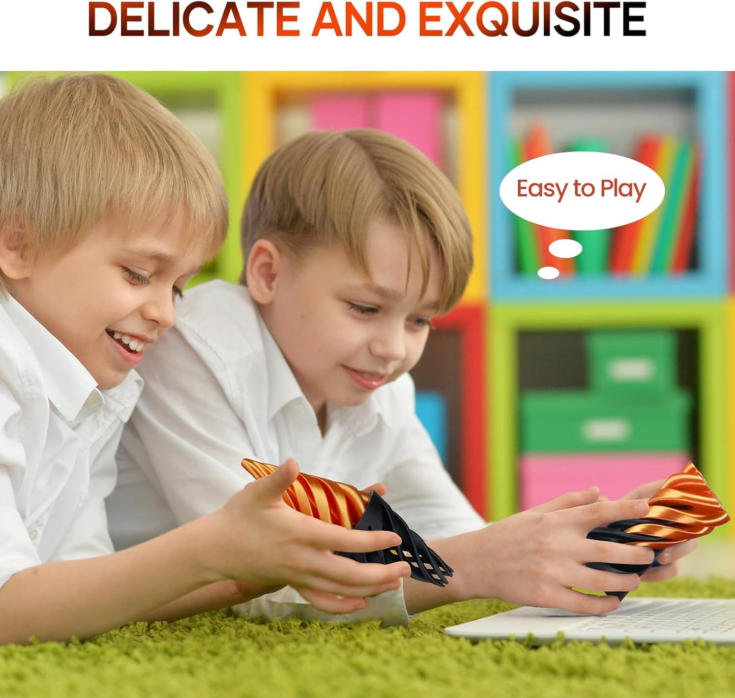 Impossible Cone, Spiral Decompression Toy, Spiral Cone Fidget Toys Impossible Pyramid Passthrough Sculpture, Mini Cones Pass Through Pyramid Fidget Toy for Stress and Anxiety Relaxing (2PCS)