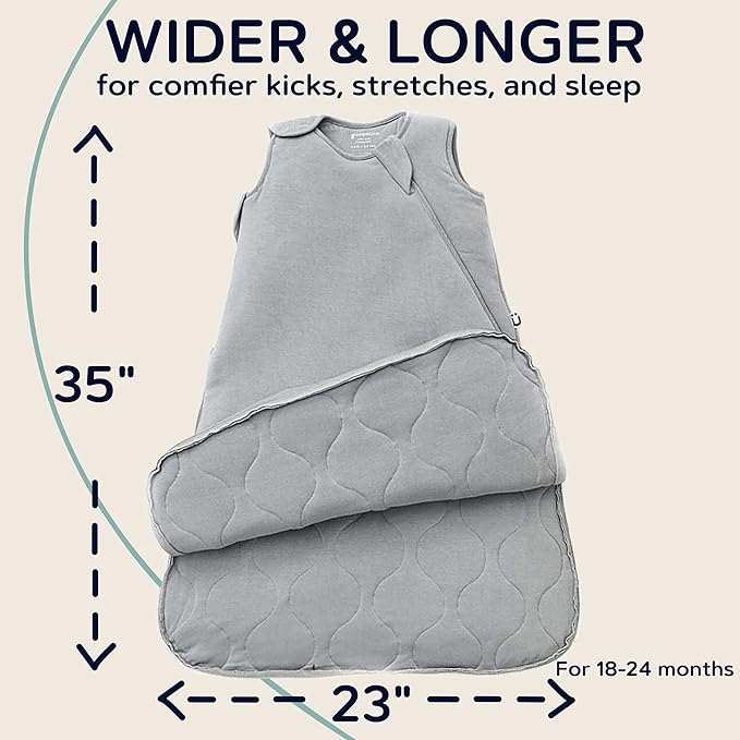 GUNAMUNA günamüna Unisex Baby, Toddler Wearable Blanket, Sleeping Bag Bamboo Rayon, Sleep Sack with Diaper Zipper, 2.6 TOG