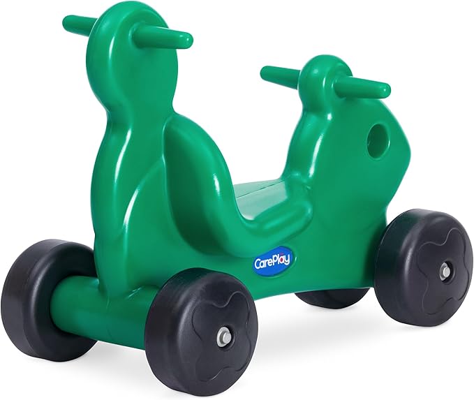 CarePlay Squirrel Ride-On Toy, 2-in-1 Design with Push Handles, Walker & Ride-On Toys for Toddlers, 1-3 Year Old Boys & Girls, Low Seat, Durable Polyethylene Body, 50 lbs Capacity, Green