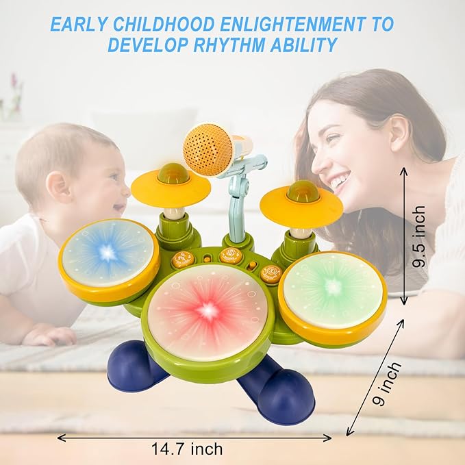 Drum Set for Toddlers 4+, Kids Drum Set Musical Instruments, Toys for 4 5 Year Old Boy Birthday Gifts