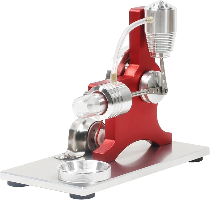 Sunnytech Hot Air Stirling Engine Motor Model Educational Toy Electricity Generator Colorful LED SC (SC005)