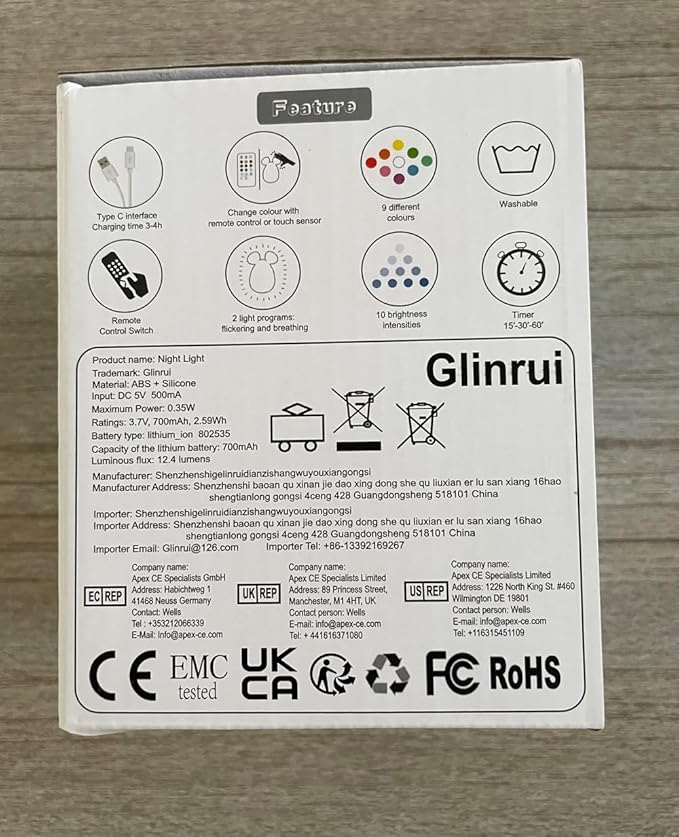 Penguin Night Light for Kids Silicone Sleep NightLights, 9 Colors Baby Light Bedside Lamp Bed Room Children Decorative Lamps for Toddlers/Boys/Girls/Adults/Bedroom/Bathroom/Outdoor - Medium