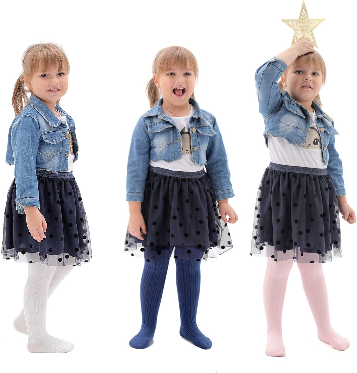 EPEIUS Baby Girl Tights Thick Cable Knit Leggings Stockings Cotton Pantyhose for Newborn Infant Toddler 3/4/5/6 Pack