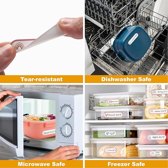 Name Labels for Kids Stuff Daycare Labels, 128 PCS Waterproof Baby Bottle Labels for Daycare, Kids Name Stickers for School Supplies Self Laminating, Dishwasher Safe, Name Tags for Lunch Box Pacifier