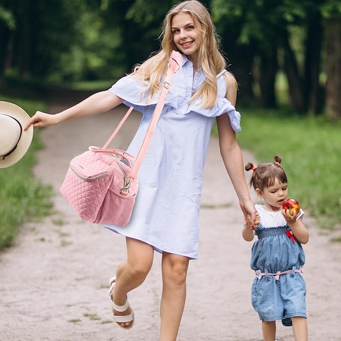 SFYBYHEART Breastmilk Cooler Travel Bag with 2pcs Wipes Dispensers and Ice Pack -Baby Bottle Cooler Bag for 6 Baby Bottles Up to 9 Ounce - Breast Pump Bag, Bottle bag for Daycare