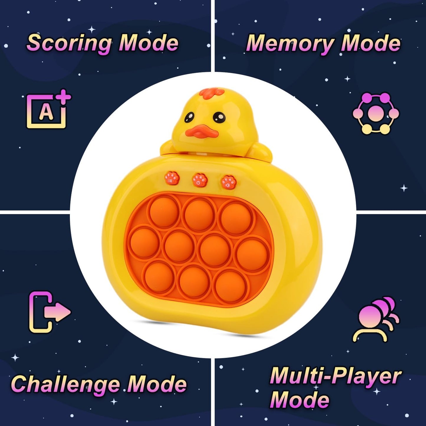 Quick Push Console with Instant Sound Feedback | Handheld Fast Speed Pushing Game | Pop The Target Interactive Educational Sensory Fidget Toy for Kids Adults | Fun Toy for Children 3-12