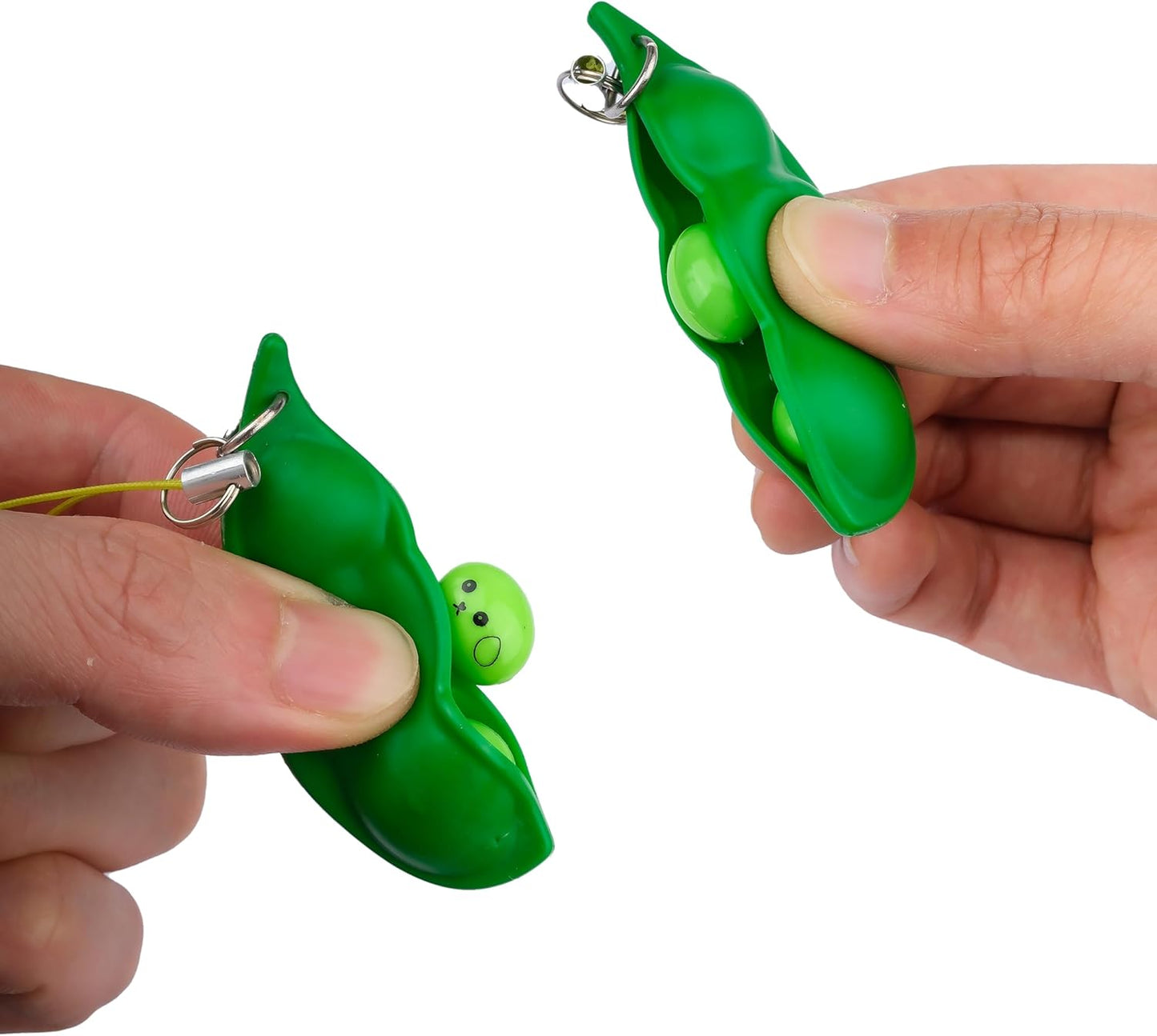 Sensory Fidget Toy 10 Set All Green Roller Bike Chain Fidget Spinner and Marble Fidget Stress Pea Pod Stress Relief Tools, Spiky Sensory Finger Ring for Kids and Adults with Attention Disorder