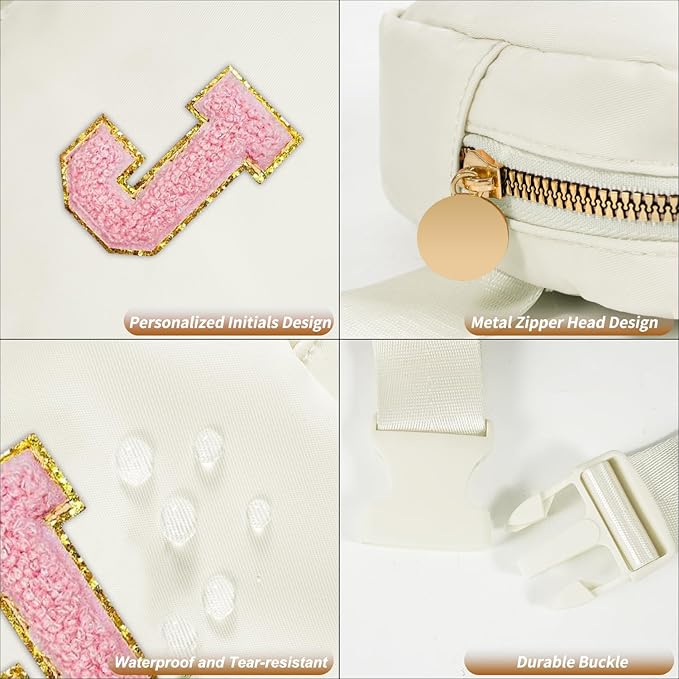 Birthday Gifts for 2 3 4 5 6 7 8 9 10 11 Year Old Girls - Mini Fanny Pack Cute Crossbody Bag Belt Bag Cute Trendy Stuff,Graduation Gifts for Girls Teens Kids Daughter Sister Her - Cream,J