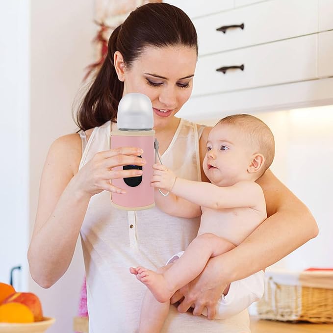 Portable Bottle Warmer Portable Bottle Warmer 18w Quick Heating Baby Temperature Adjustable USB Baby Heater for Home Family Style 2