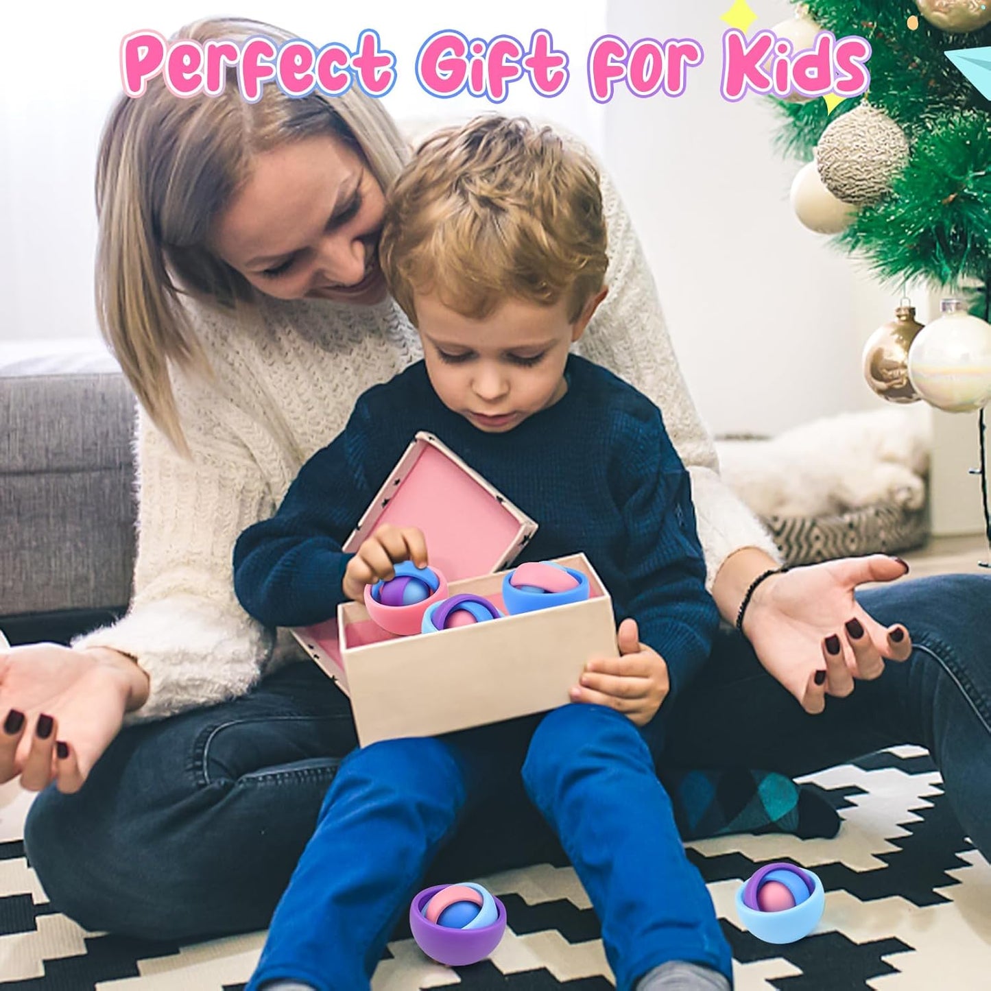 Fidget Toys Adults, Sensory Toys Pack for Kids, Gift for Boys Girls Teens Halloween New Year Party Favors, ADHD Autism Stress Relief Finger Toys