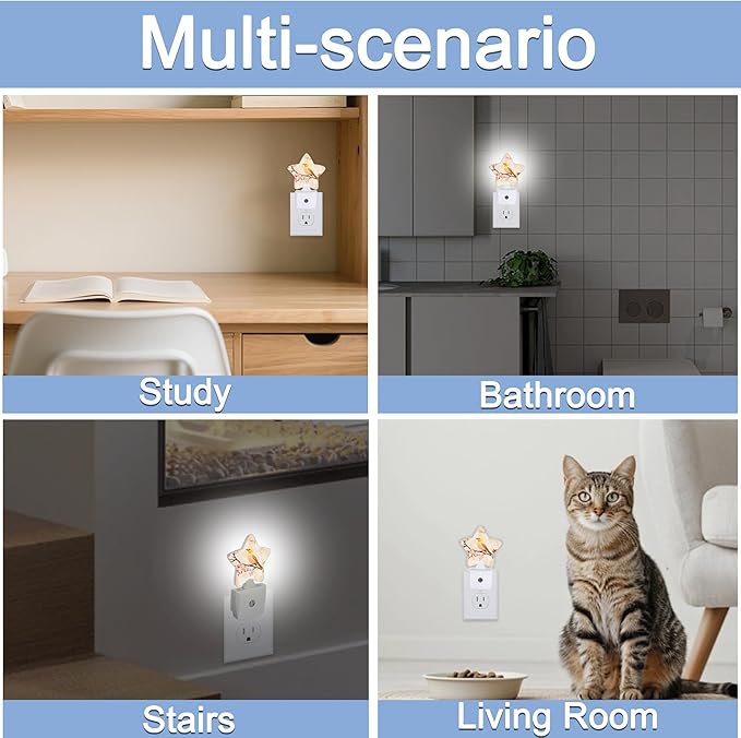 Bird Vintage Nightlight,Pink Cherry Blossoms Star Night Lights Plug into Wall Decorations for Bedroom Bathroom,Dusk to Dawn Sensor Kitchen Hallway Stairs Energy Efficient Desk Lamp