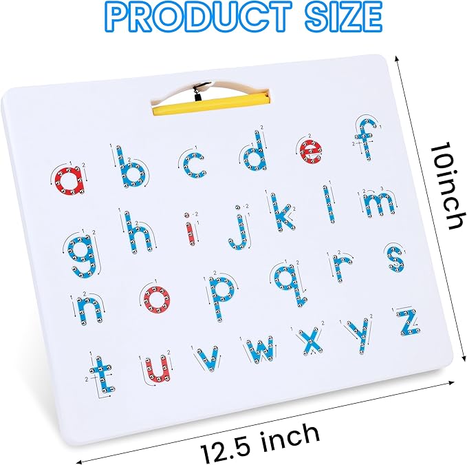 Magnetic Alphabet Tracing Board, ABC Magnetic Letter Board, Magnets Tablet Drawing Board Preschool Learning Toys for Kids