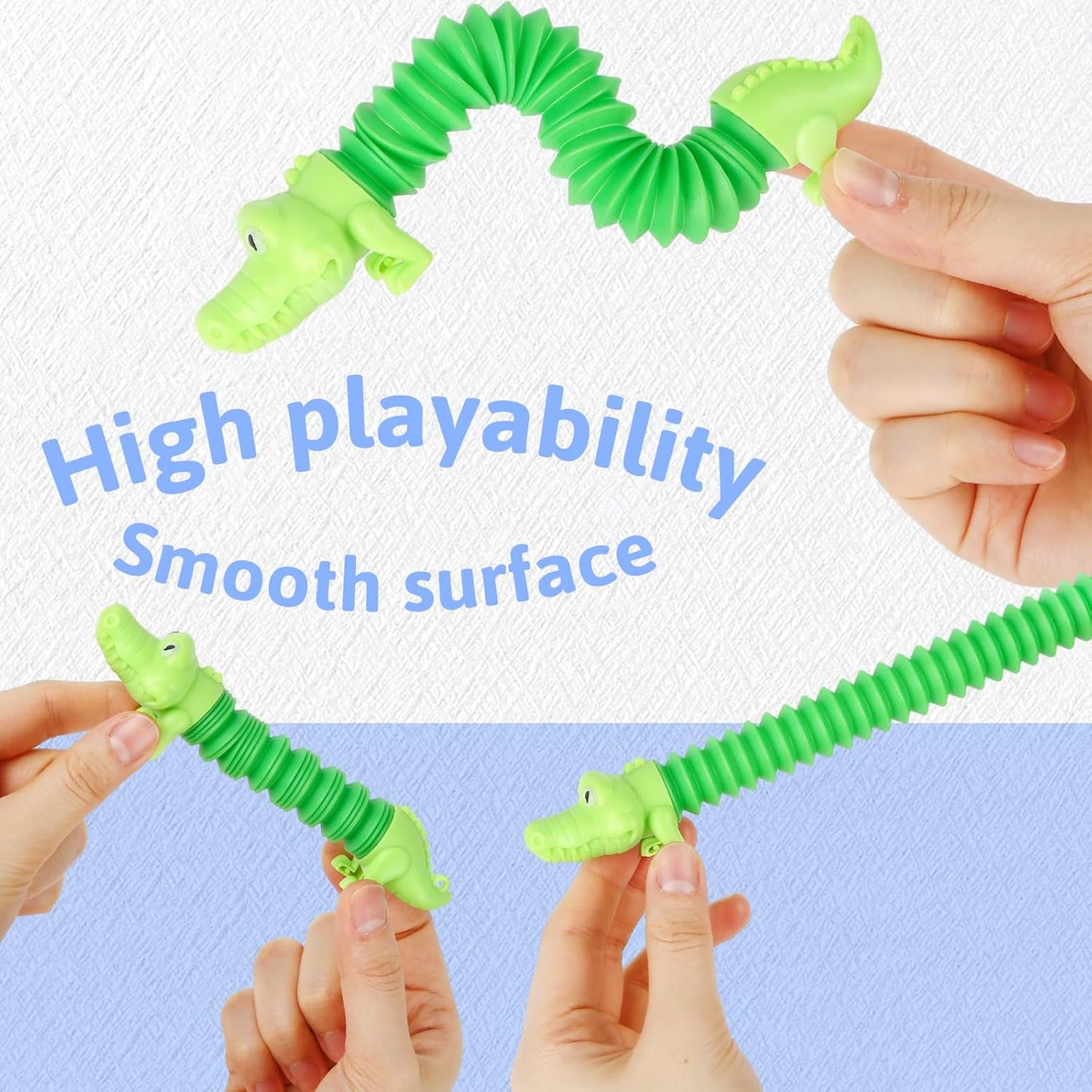 Shindel 8PCS Pop Tubes, Stress Relief Pop Tubes Mini Sensory Fidget Toys Dinosaurs Dolphins for Autism Kids Stocking Stuffers Classroom Treasure Box Prizes Goodie Bag Stuffers