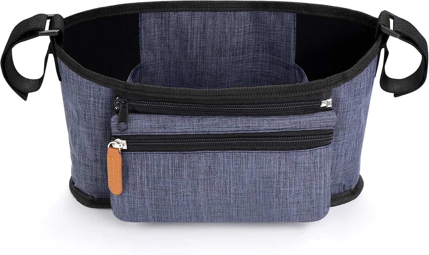 Accmor Universal Stroller Organizer with Detachable Phone Bag, Stroller Bag Caddy Organizer Stroller Accessories for Uppababy, Baby Jogger, Nuna, Doona, Britax Strollers