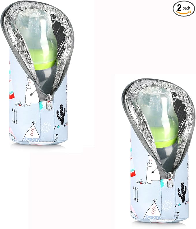 Accmor Baby Bottle Tote Bags, Insulated Breastmilk Cooler Bag, Nursing Bottle Warmer Bag for Nursing Mom Daycare Travel