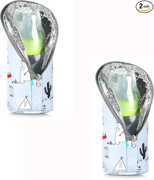 Accmor Baby Bottle Tote Bags, Insulated Breastmilk Cooler Bag, Nursing Bottle Warmer Bag for Nursing Mom Daycare Travel