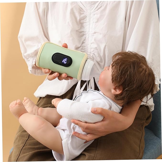 Portable Bottle Warmer Portable Bottle Warmer 18w Quick Heating Baby Temperature Adjustable USB Baby Heater for Home Family Green