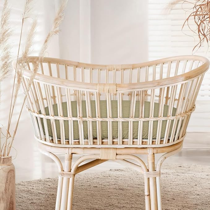 lulumoon Muslin Bassinet Sheets Baby: Cotton Bassinet Sheets Fitted for Boys and Girls - Bassinet Mattress Sheets for Oval Rectangle or Hourglass