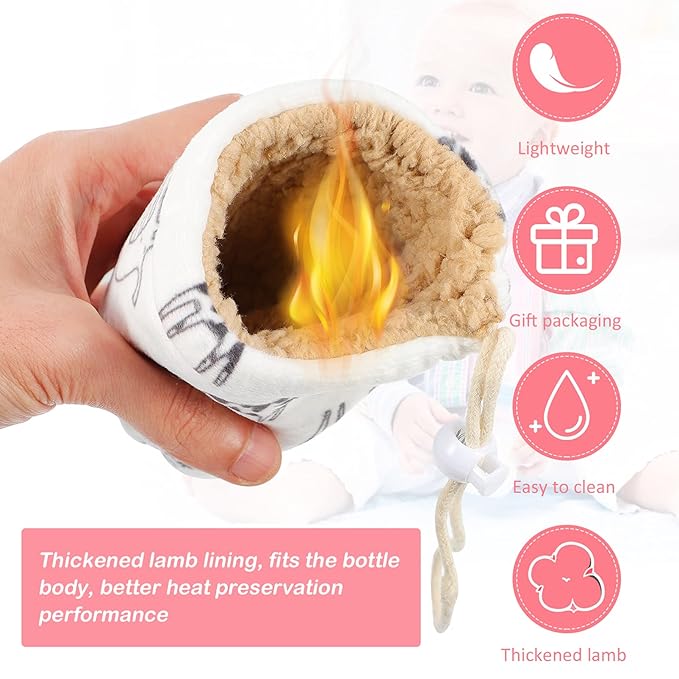 Baby Bottle Sleeves Warm Baby Bottle Cover Glass Bottles Insulator Sleeve Feeder Bottle Keep Warm Holder 240ml