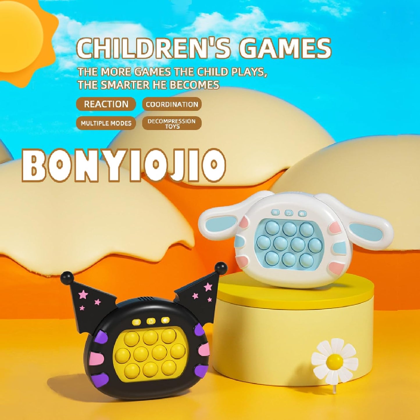 Creative Stress Relief Toys, Decompression Breakthrough Puzzle Pop Button Gopher Game Machine, Novelty Fidget Toys Party Favor Gifts for Kids Adults, Toy for 3+ Year Old (Lop)