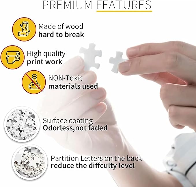 Jigsaw Puzzle 1000 Piece Adult Wooden Jigsaw Puzzle, Beautiful Garden Landscape, Active Minds Puzzle, Educational Gift, Family Fun Activities