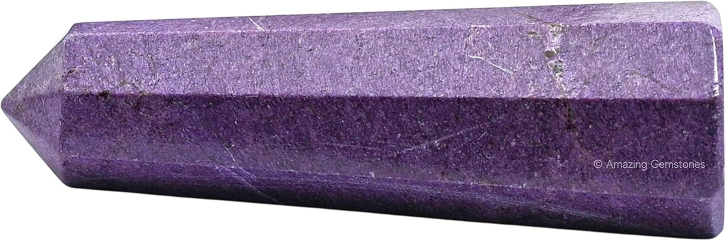 Amazing Gemstone Stichtite Crystal Towers - Natural Healing Crystal Point Obelisk for Reiki Healing and Crystal Grid (2" to 3" Inch)