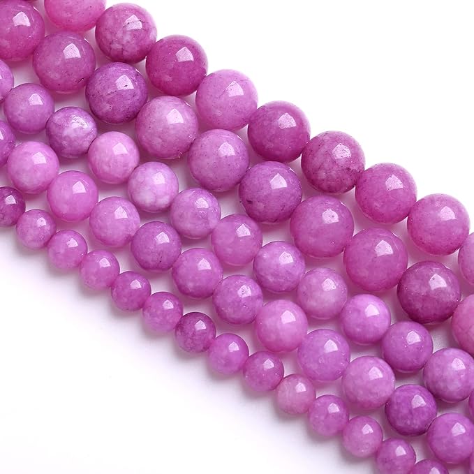 12MM 32PCS Purple Lepidolite Mica Stone Loose Beads for Jewelry Making DIY Bracelet Necklace