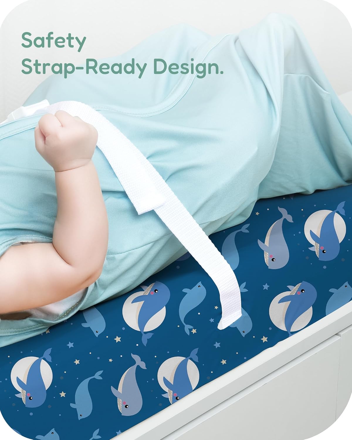 Extra Stretchy Changing Pad Cover, Ultra Soft Premium Jersey Knit Changing Pad Sheets, Unisex for Boys Girls, Fits All Standard Changing Tables/Dresser Tops - 2 Pack