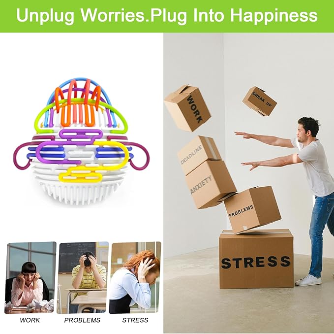 Sensory Toys for Kids with Autism,3D Sensory Ball,Sensory Fidget Toy for Anxiety Relief,Autism Sensory Toys for ADHD, Anxiety, Enhances Concentration and Fine Motor Skills(TB001)